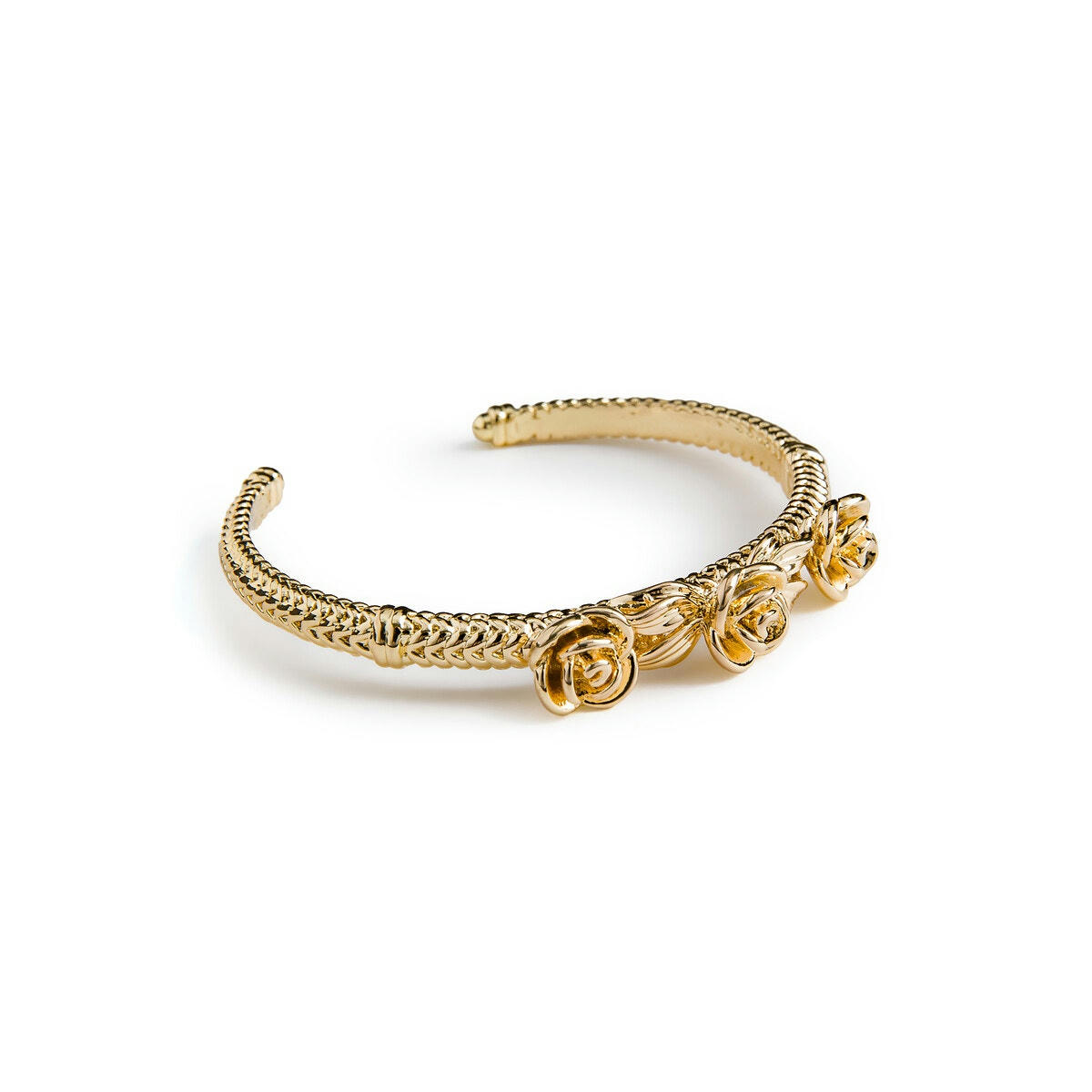 Bracelet jonc avec roses