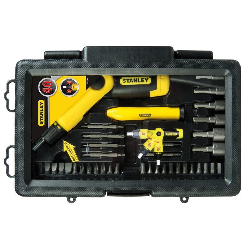 Set pistolet cliquets bits 38 pièces STANLEY