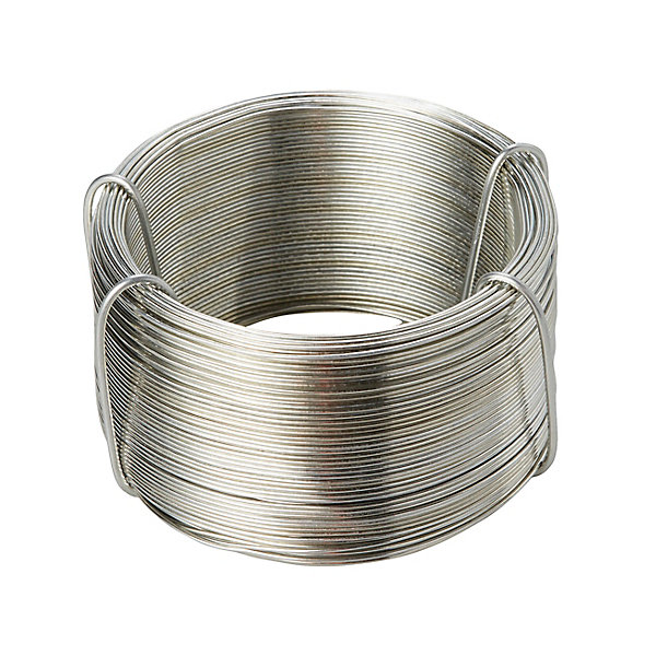 Fil d'acier Diall ø0.9 mm, 50 m Argent