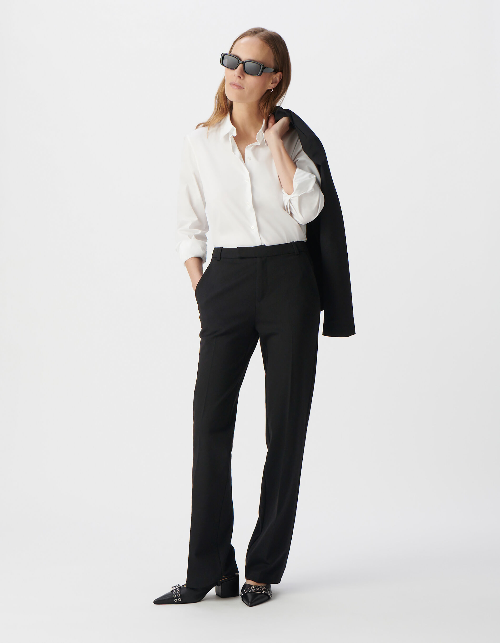 Chemise blanche à manches longues Femme