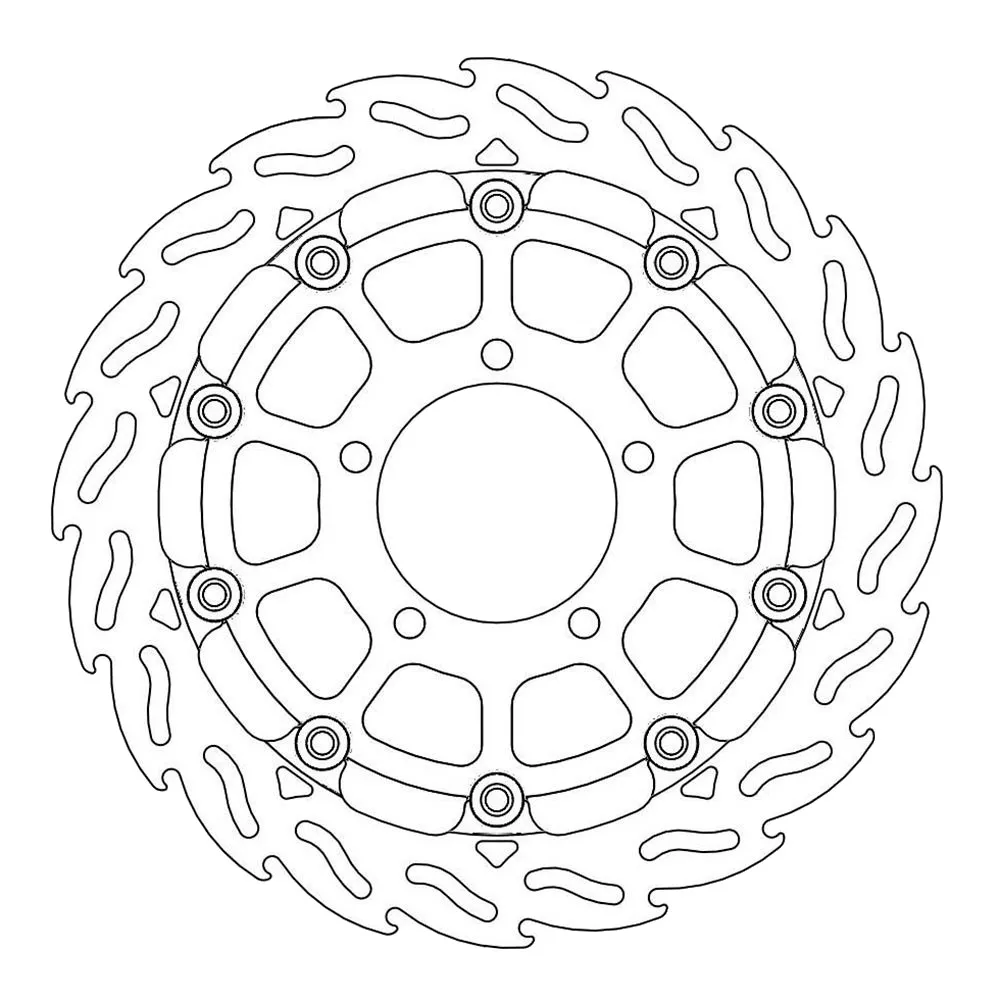 Moto-master Flame Kawasaki Er-6F 650 06-16/Er-6N 650 06-16/Kle 650 08-14 112091 Floating Front Brake Disc
