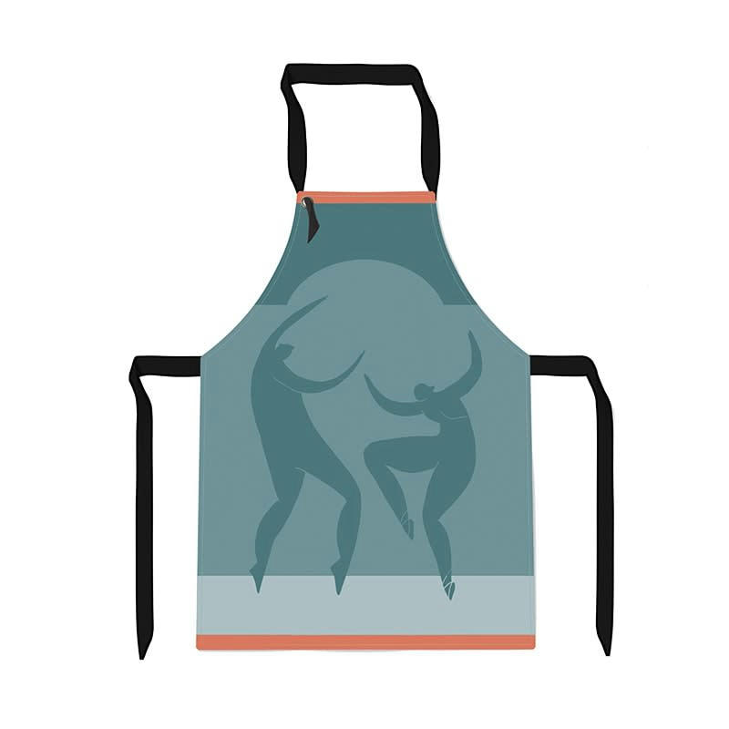 KONTATU DANTZA - Tablier en coton vert d