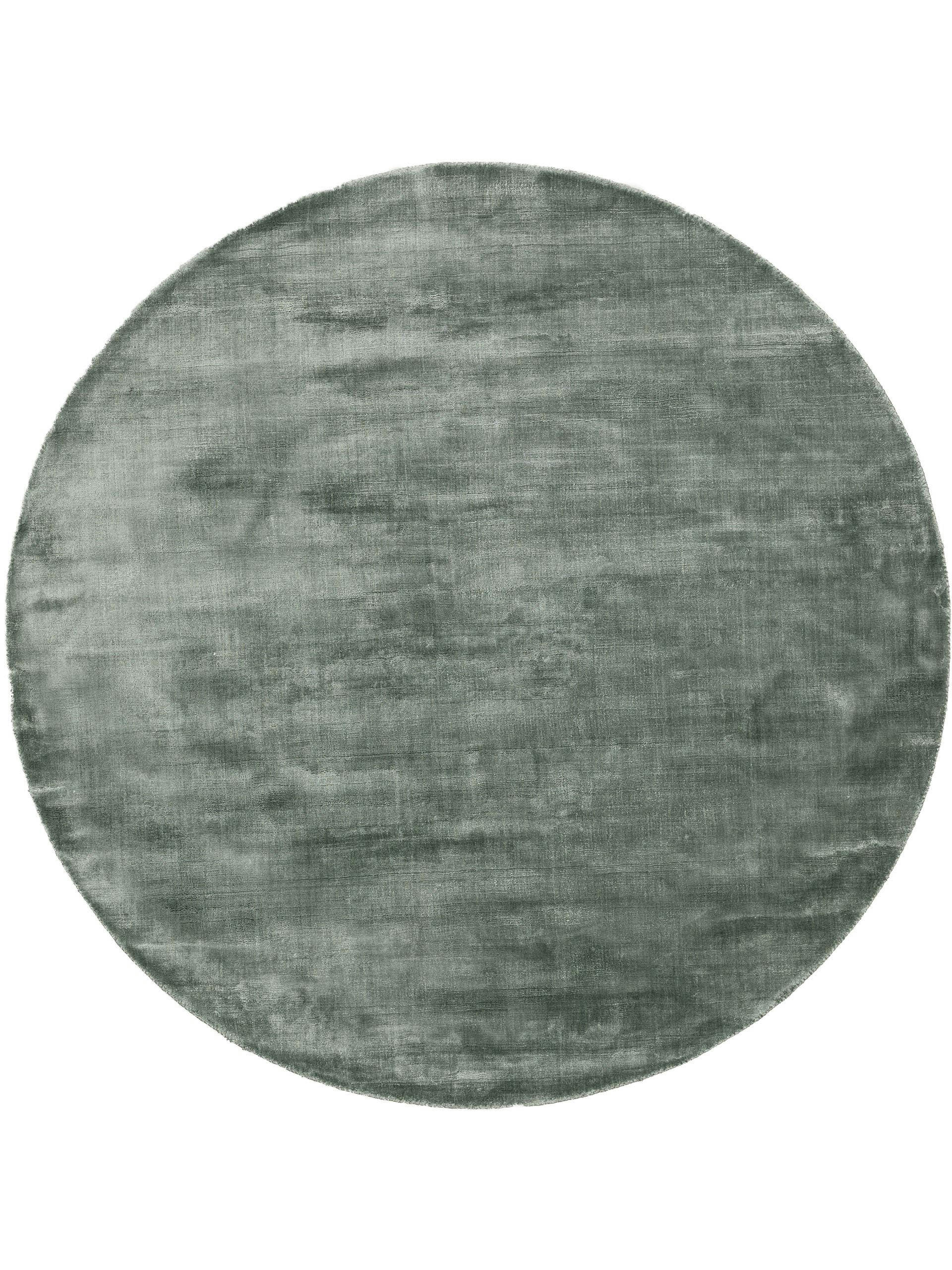 NELA - Tapis en viscose rond vert clair D 120