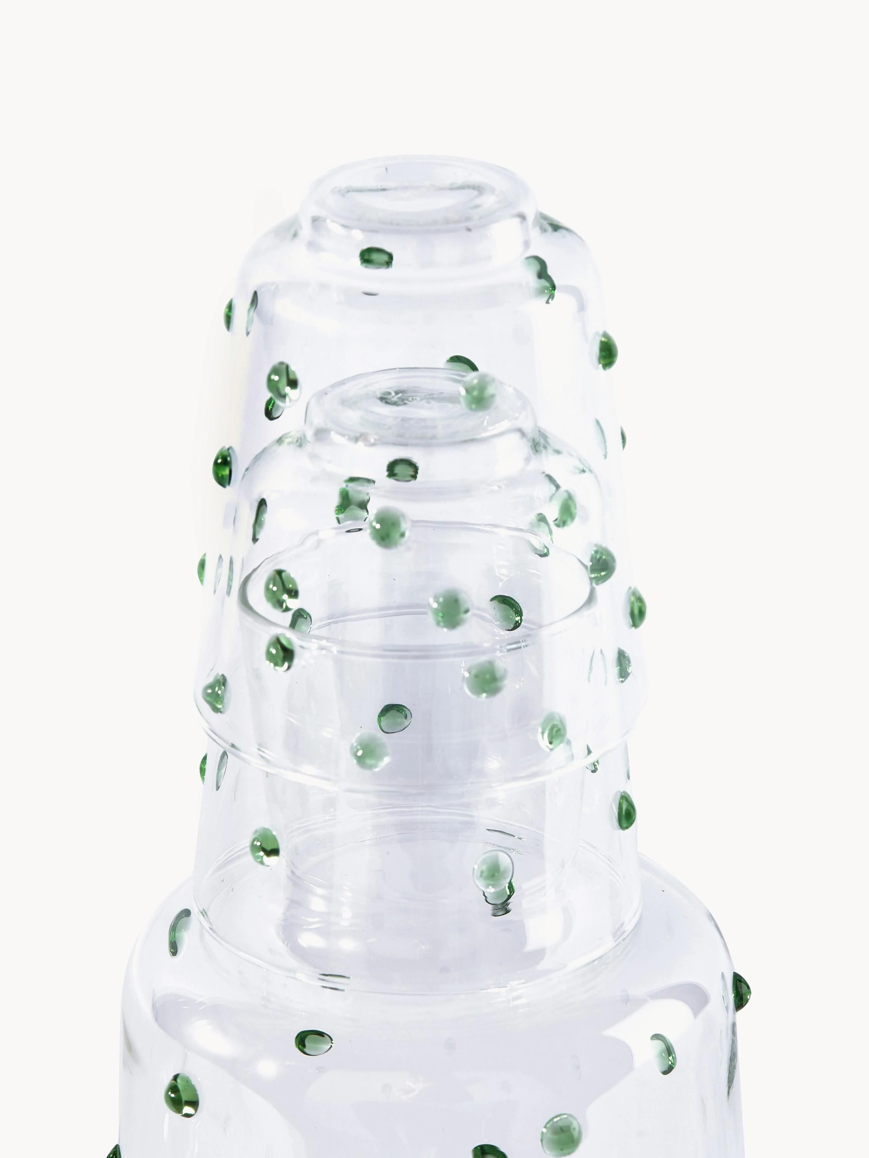 Mundgeblasene Karaffe Nob aus Borosilikatglas, 2 L