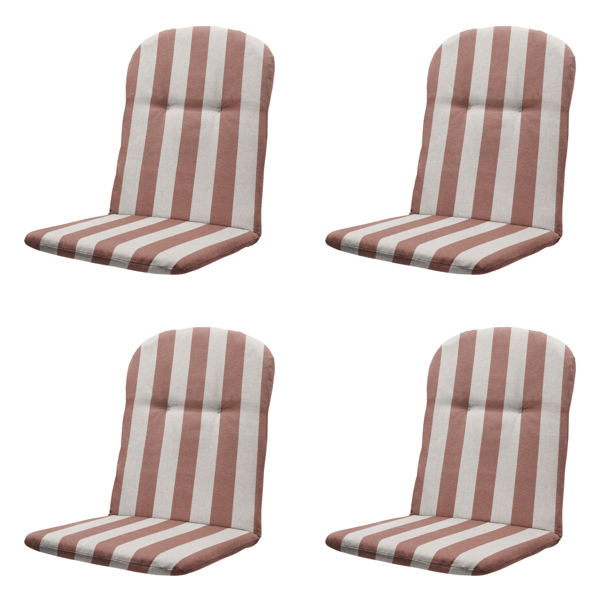 Madison kuipstoelkussen hoge rug Amora - bruin - 96x45x3,5cm - set van 4