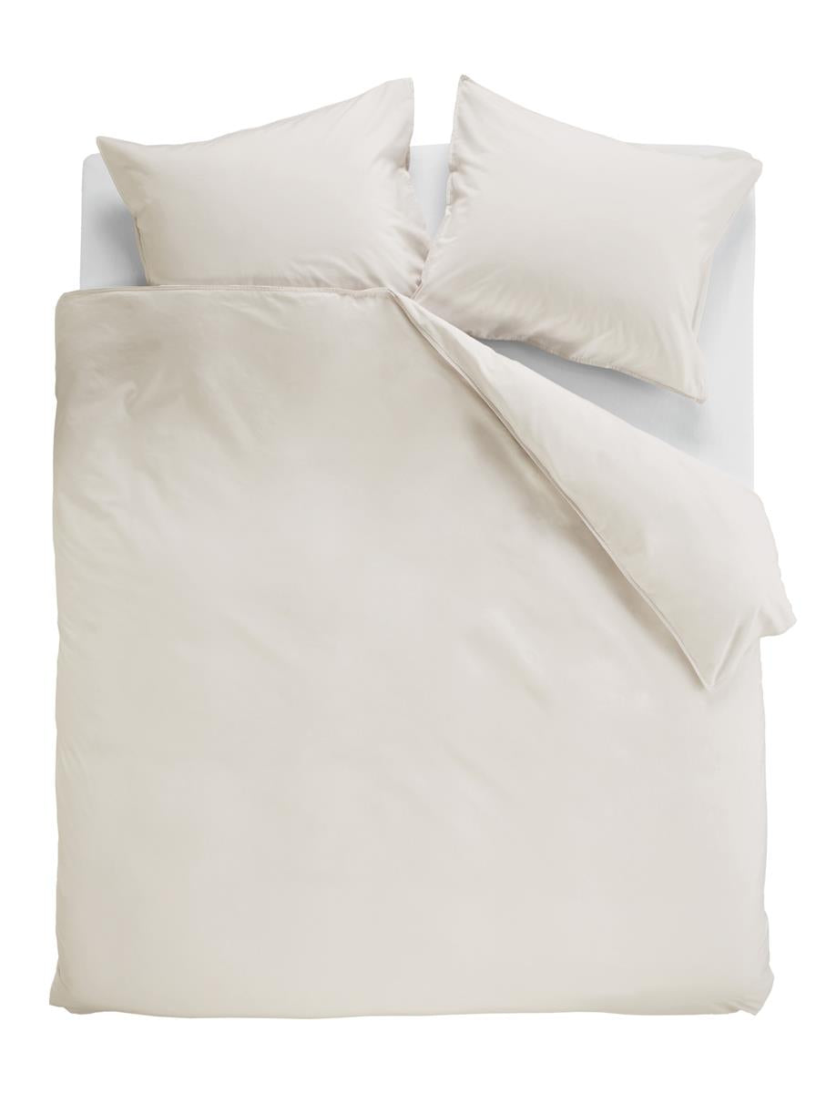 Ambiante Cotton Uni dekbedovertrek - Effen - Tweepersoons - 200x200/220 - Gebroken wit