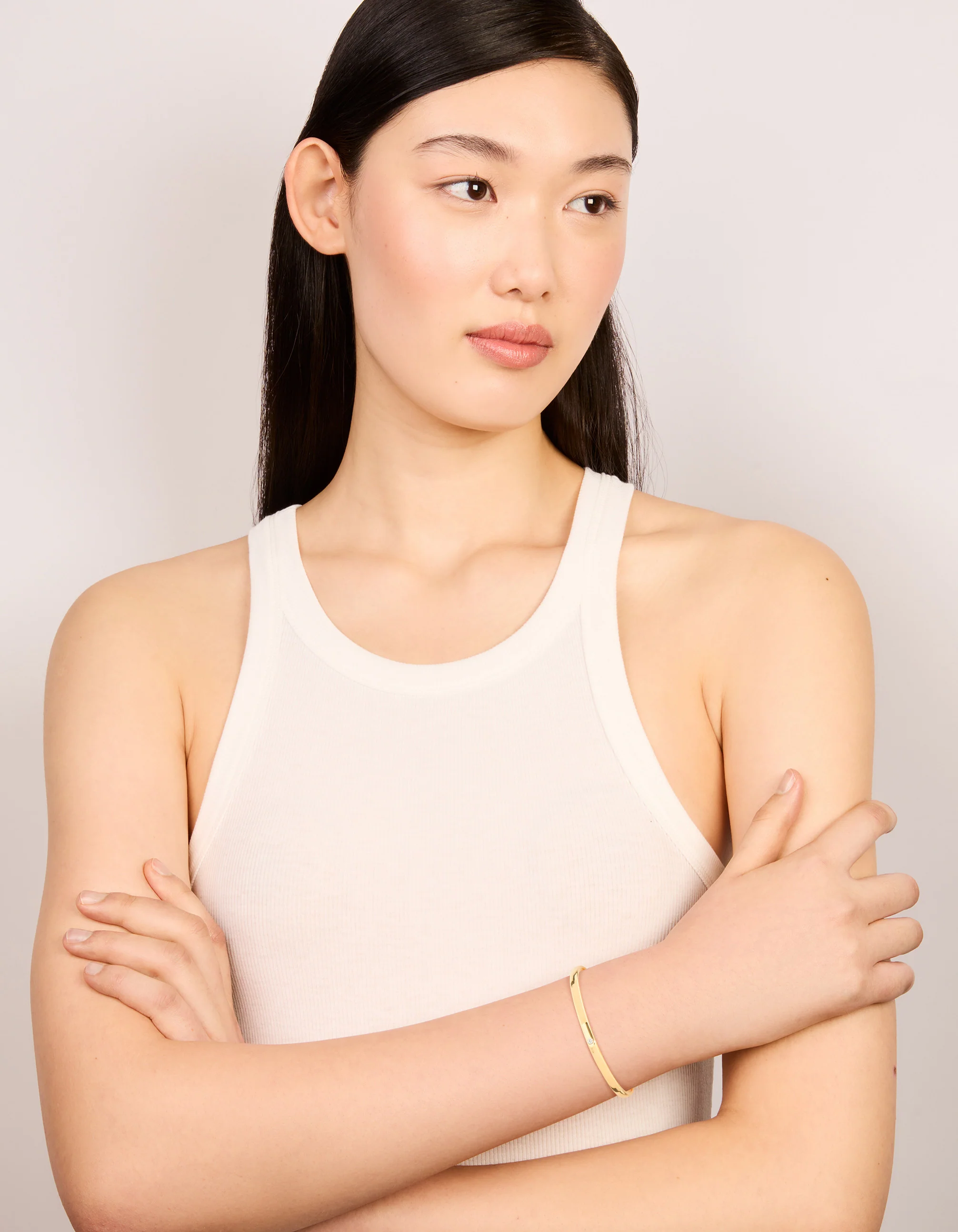 Waterproof Gold Plated Stainless Steel Smooth Open Wrist Cuff