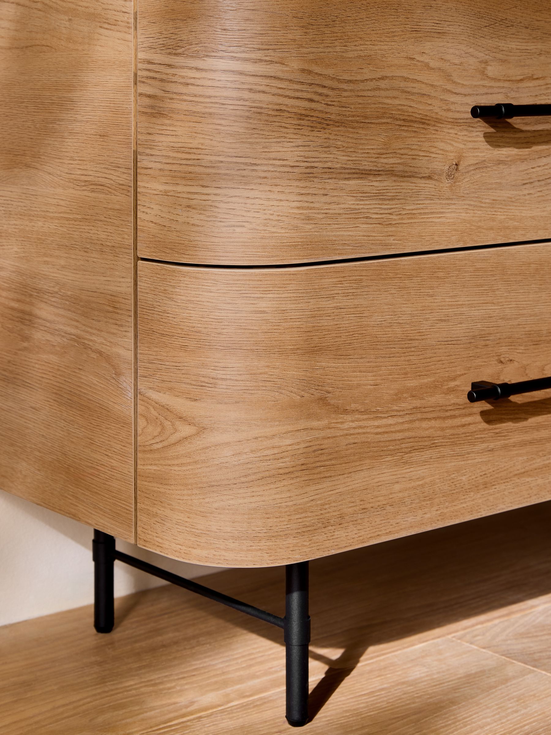 Oak Effect Zeke Wide Chest of Drawer