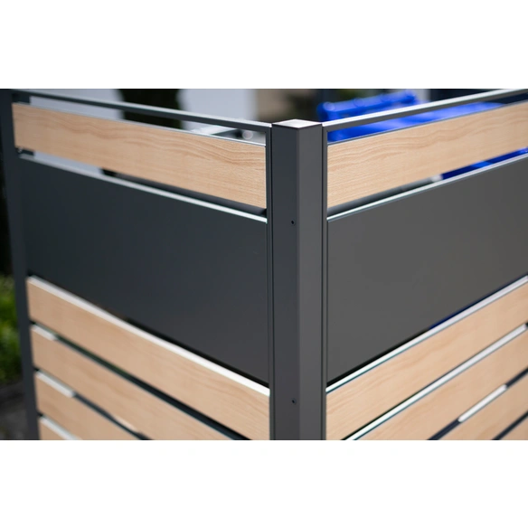 Mülltonnenbox »Planum«, BxHxT: 170 x 120 x 90 cm, für 2 x 240 L Mülltonnen, Stahl