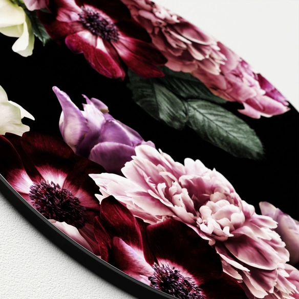 Glasbild »Baroque Flowers III«, mehrfarbig, Digitaldruck