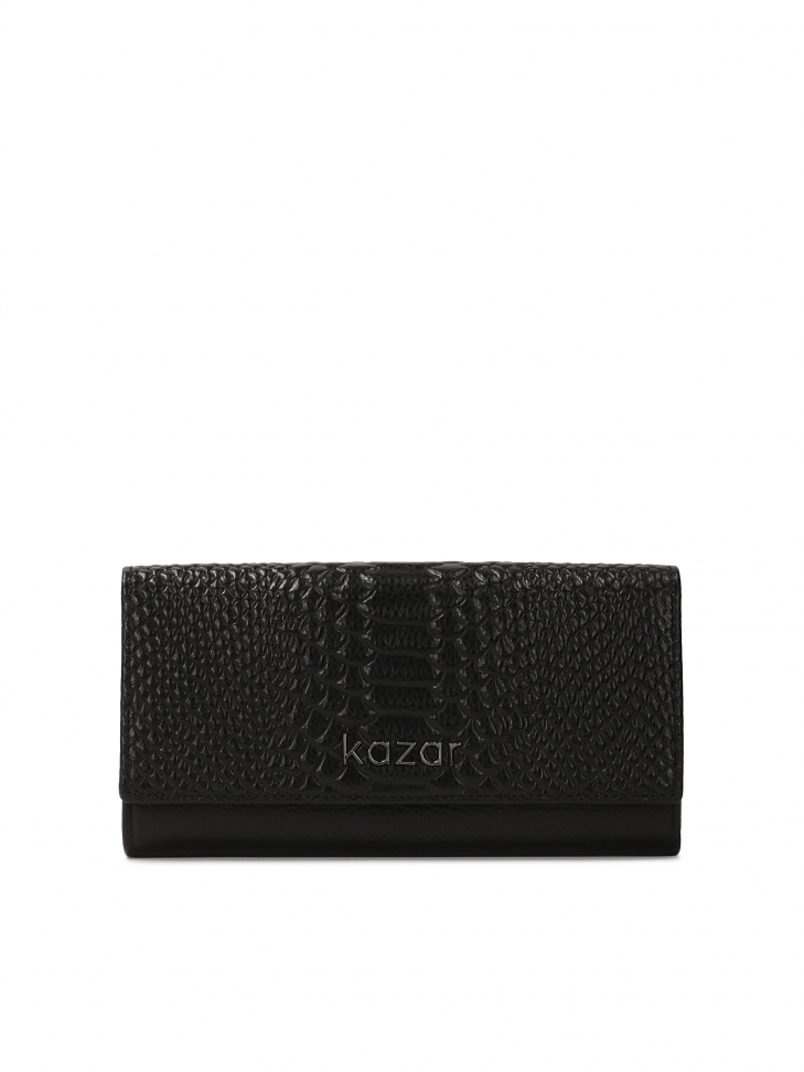 Large rectangular wallet with embossed design