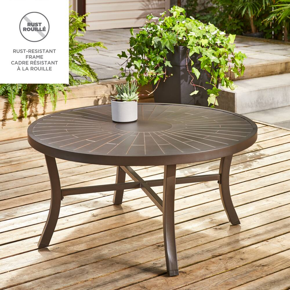 CANVAS Clareview Round Outdoor Patio Sectional Chat Table, 40x20-in