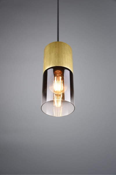 Lampa wisząca złoto-czarna ROBIN 1xE27x28W wym: 150x10x10 cm Trio