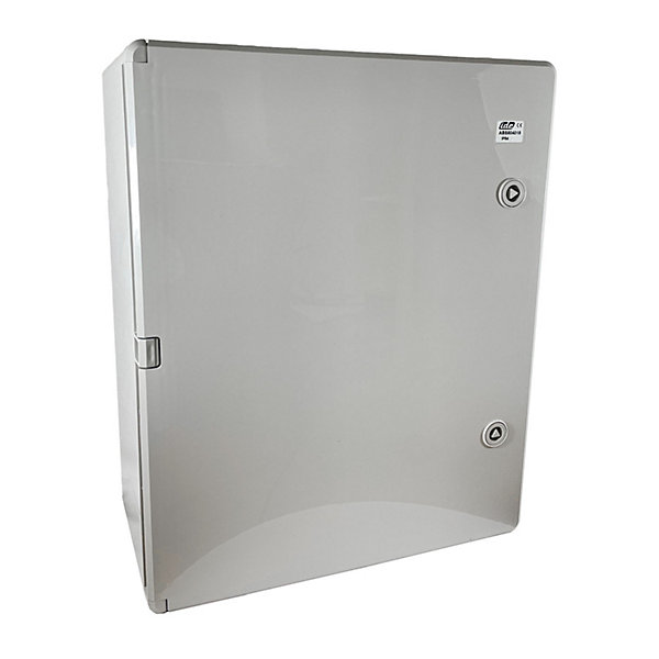 Abs504018 Ide Coffret Abs étanche Ip54 500x400x180 Porte Opaque - Avec Plaque De Montage