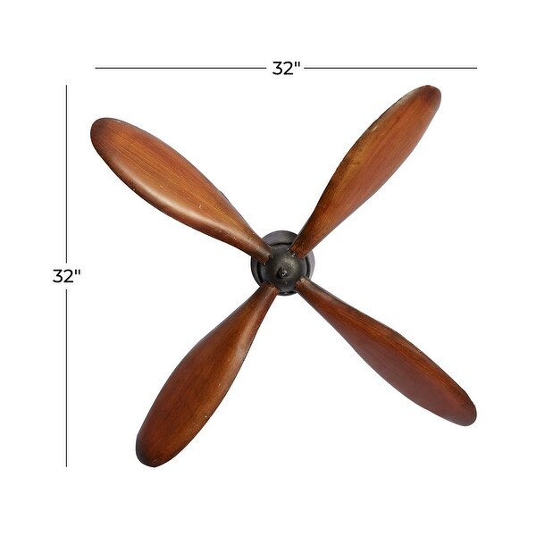 Brown Iron Industrial Wall Decor Transportation - 32 x 5 x 32