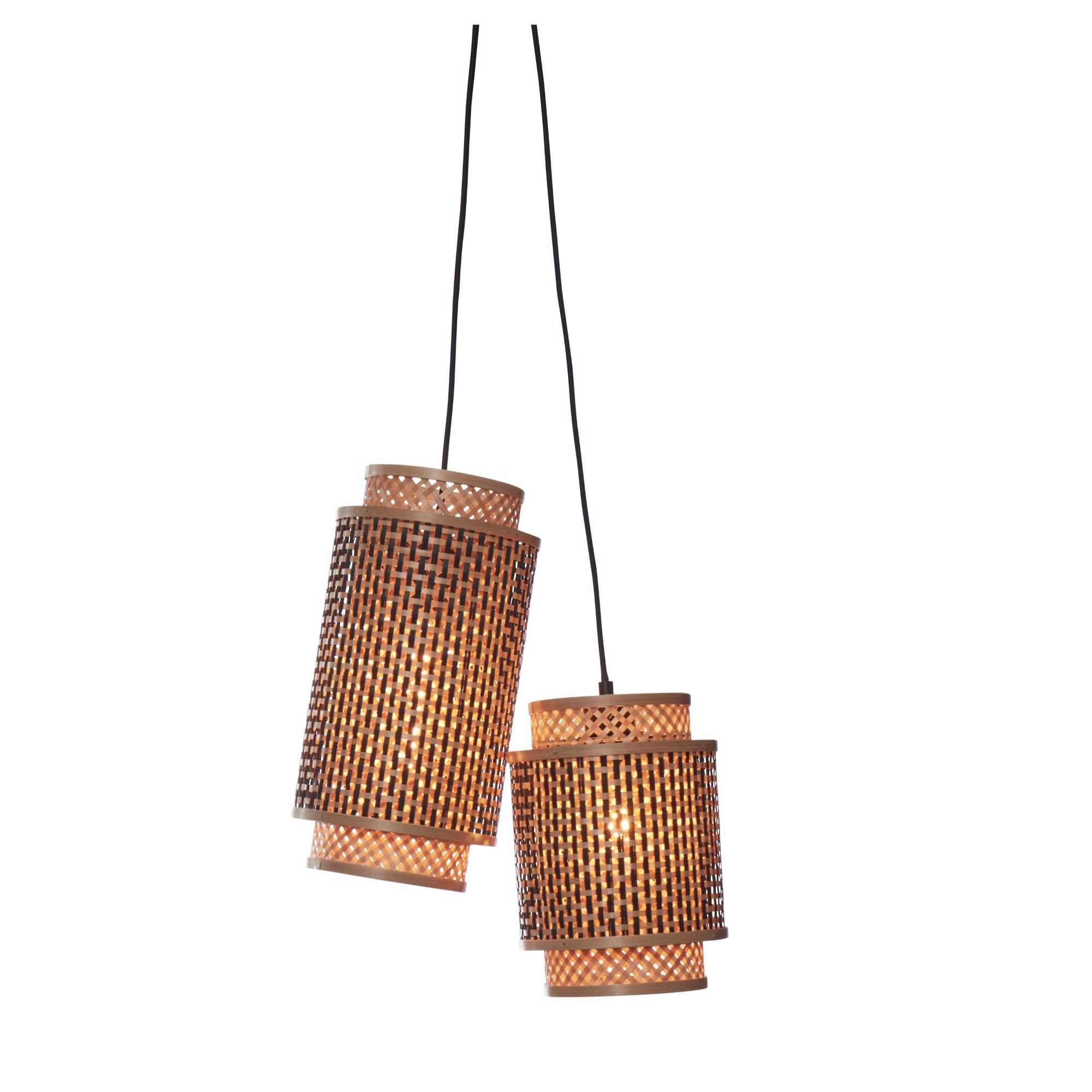 GOOD&MOJO hanglamp Bhutan - bruin - 38x18x45cm