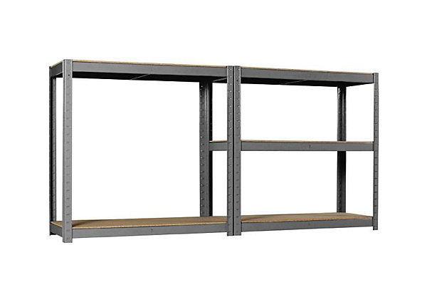 étagère de garage modulable en aggloméré et acier H.180 x L.120 x P.40 cm