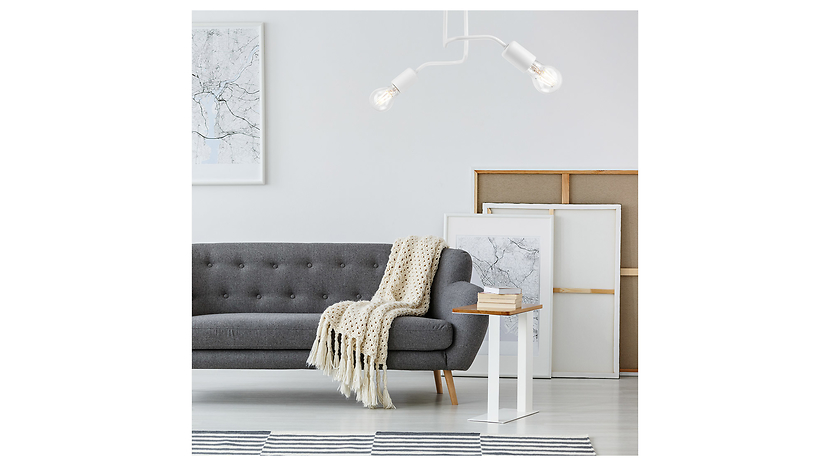 Lampa sufitowa Charlie 2-punktowa stalowa biała