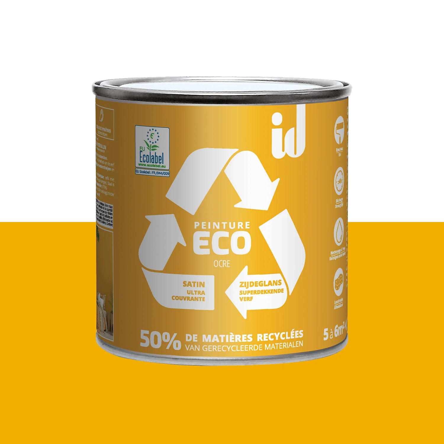 ECO ID Peinture ECO Peinture ocre Satiné 0,5 L
