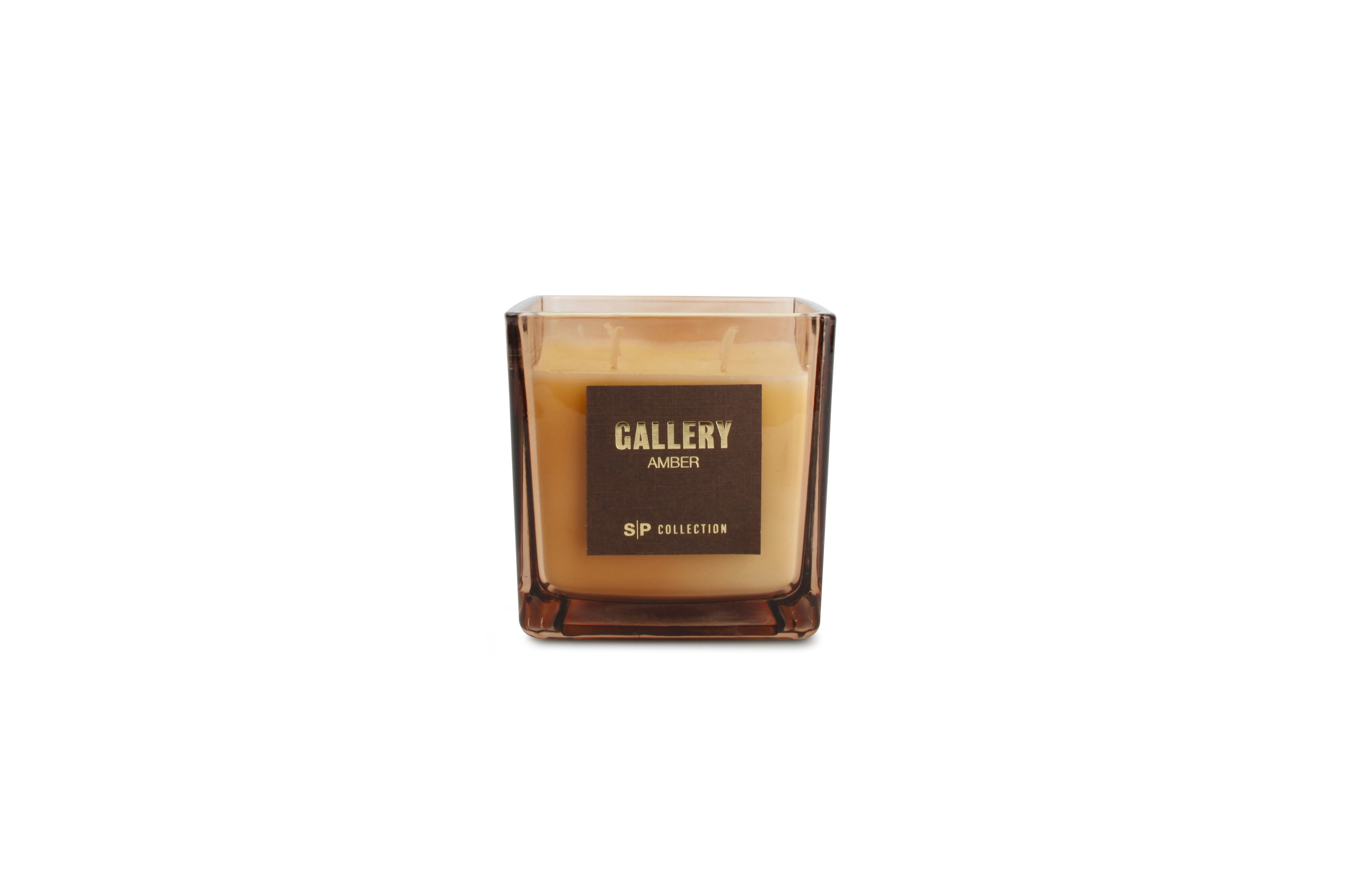 GALLERY - Bougie parfumée en verre ambre 550g
