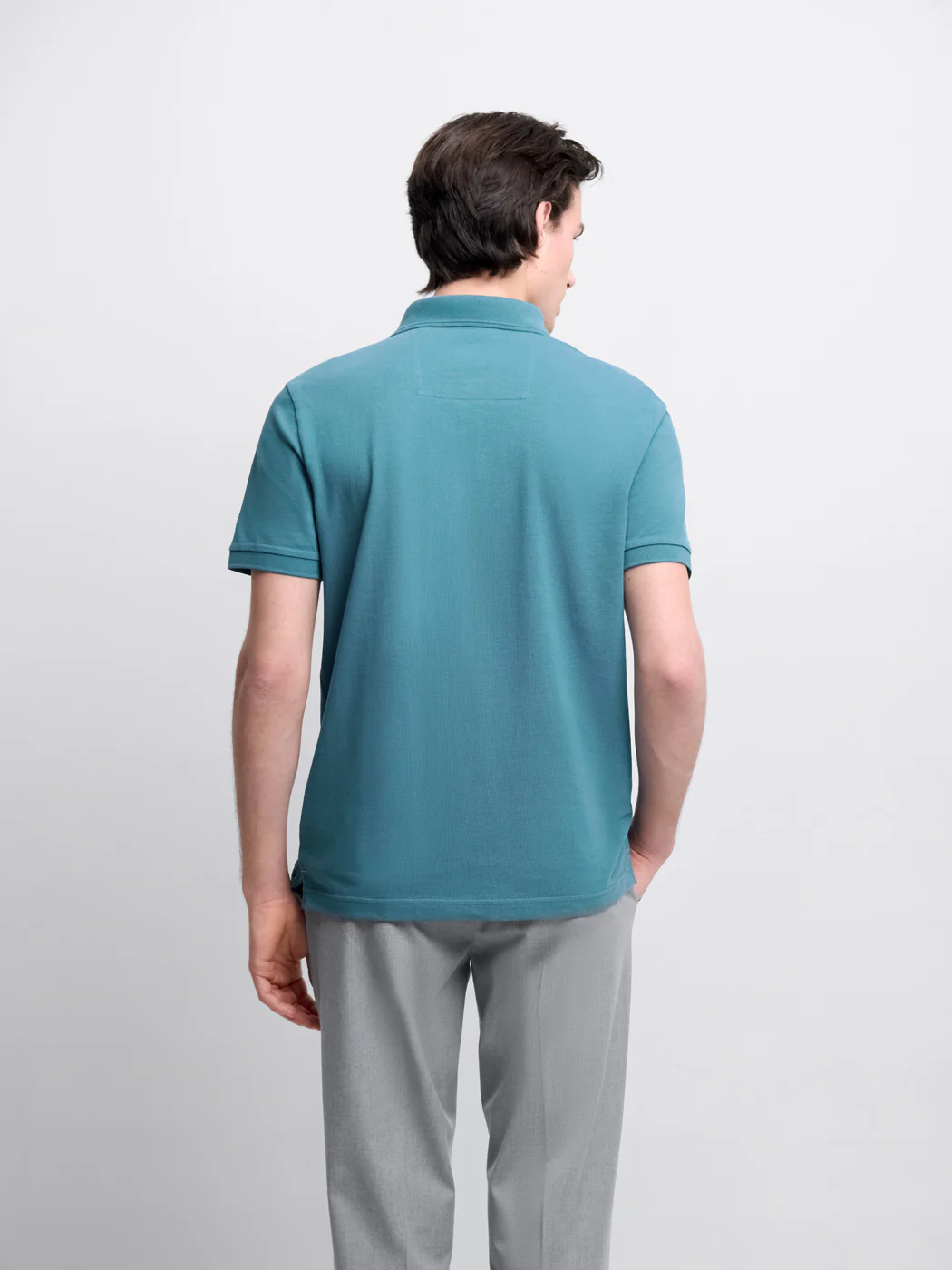 Polo col boutonné en coton