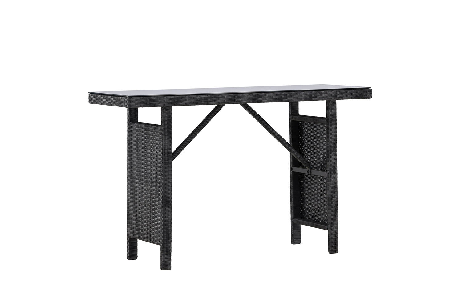 Rebellenclub Tuin Bijzettafel Brisko - 120 x 40cm - Zwart