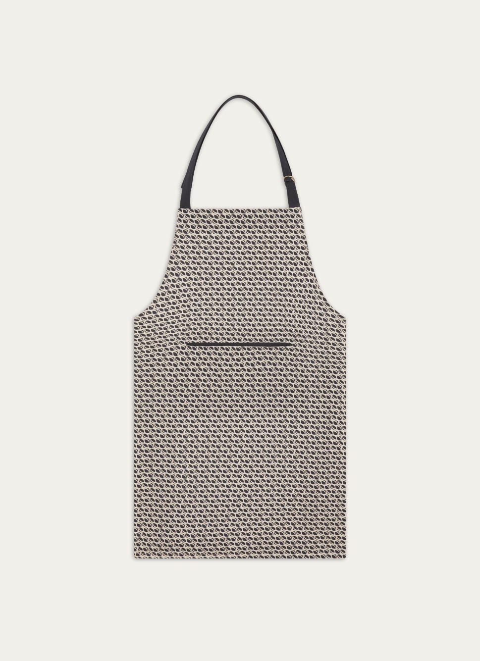 TABLIER DE CUISINE EN COTON IMPRIMÉ BLANC/MARINE