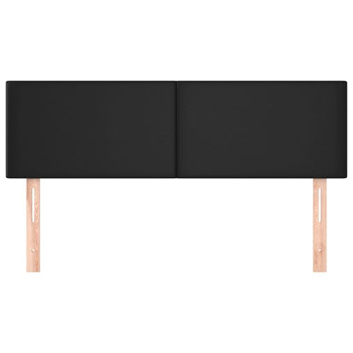 NNEVL Headboards 2 pcs Black 72x5x78/88 cm Faux Leather