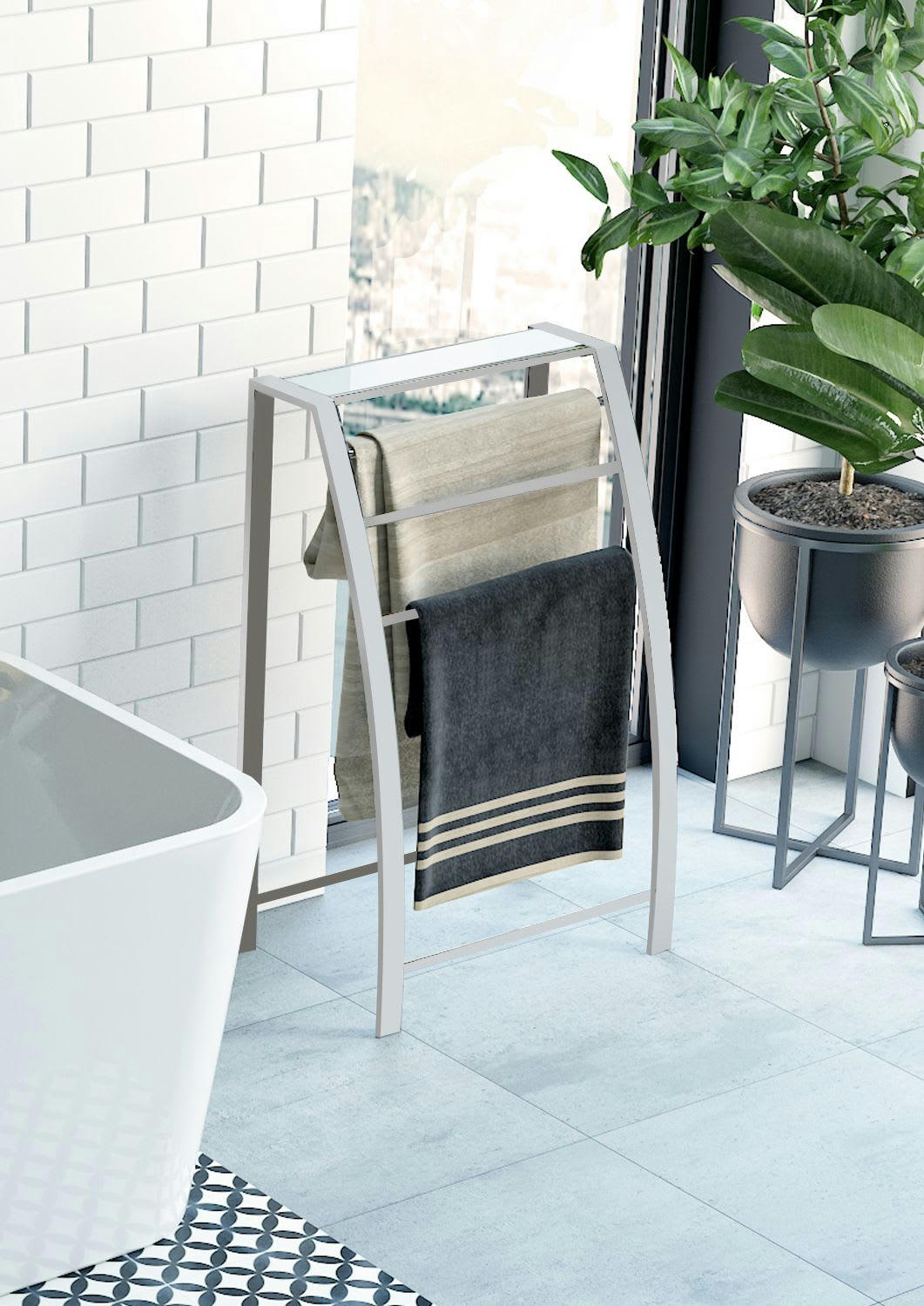 LOFT-GAME - Porte-serviette gris