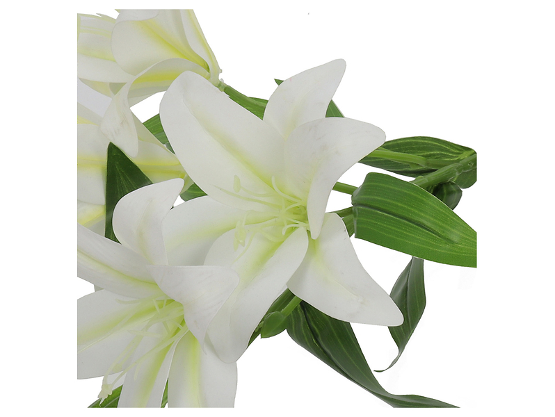 Gałązka lilii 65 cm biała