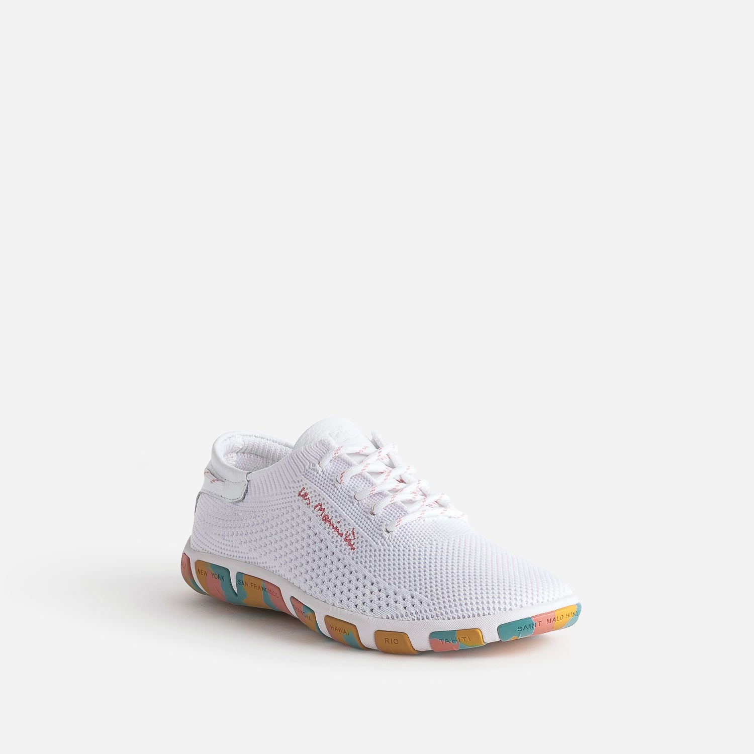 Tennis TBS blanche en mesh semelle camouflage