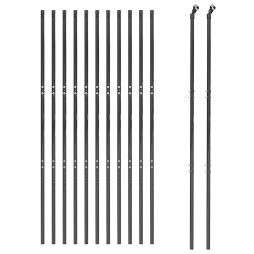 NNEVL Wire Mesh Fence Anthracite 1.4x25 m Galvanised Steel
