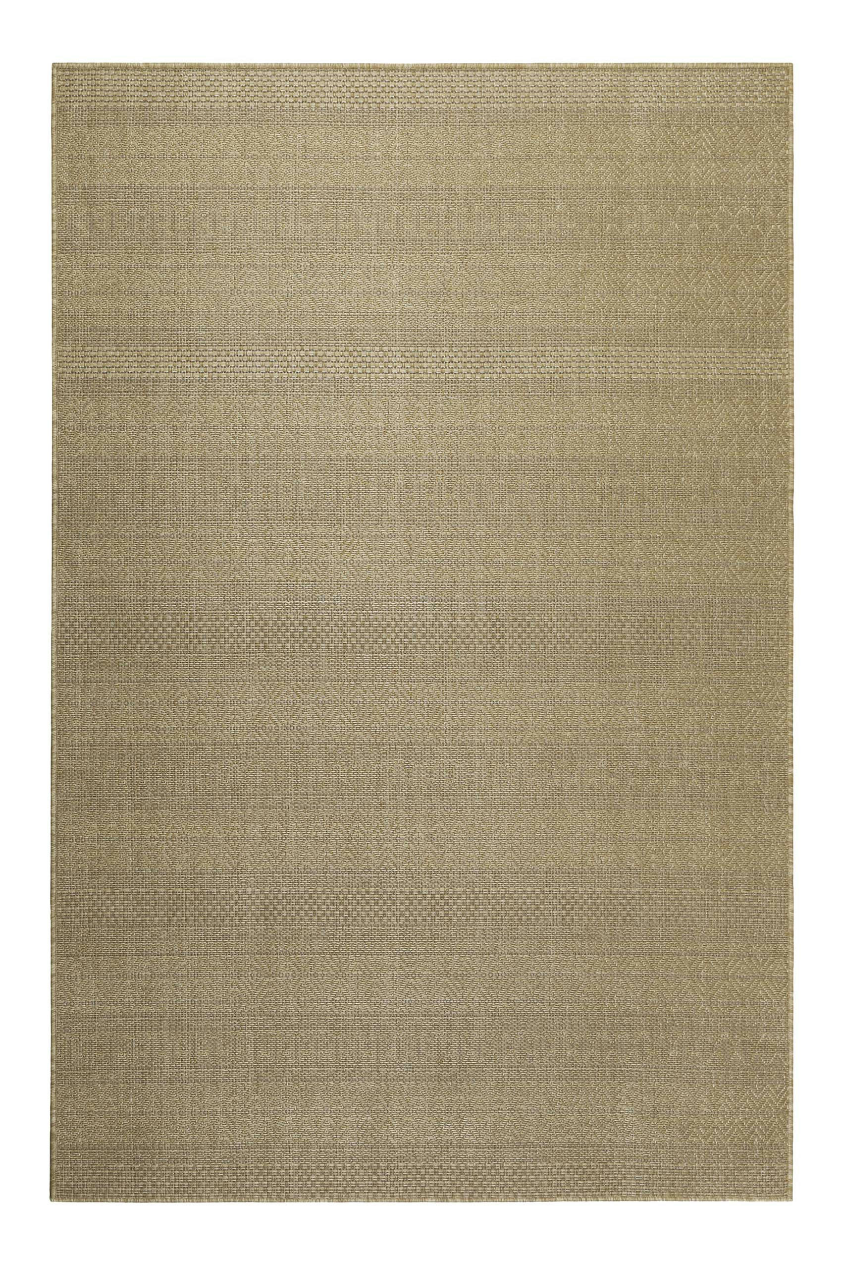 PEDRO - Tapis interieur/exterieur beige sable avec motif 160x225