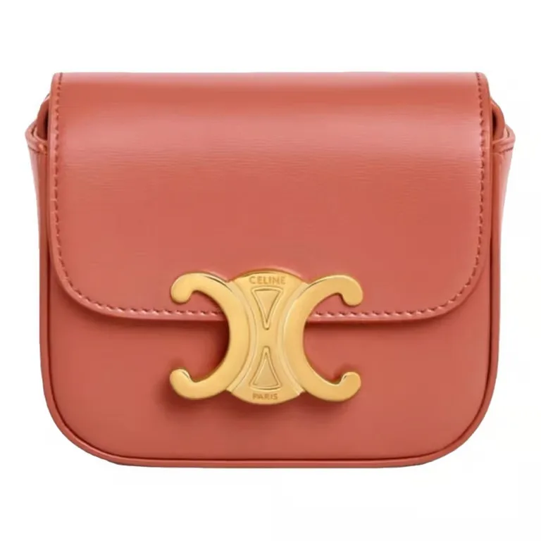 CELINE MINI TRIOMPHE IN SHINY CALFSKIN LYCHEE