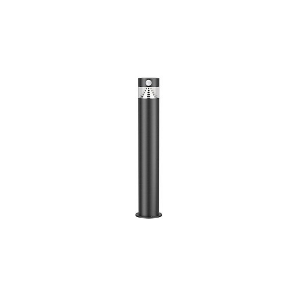 Borne solaire forte clarté en inox avec détecteur de présence- Hauteur 50cm- à planter ou à fixer- 8 LED SMD blanche- 150 Lumens
