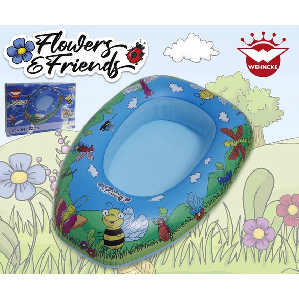 Kinderboot »Flowers & Friends«, blau, Kunststoff