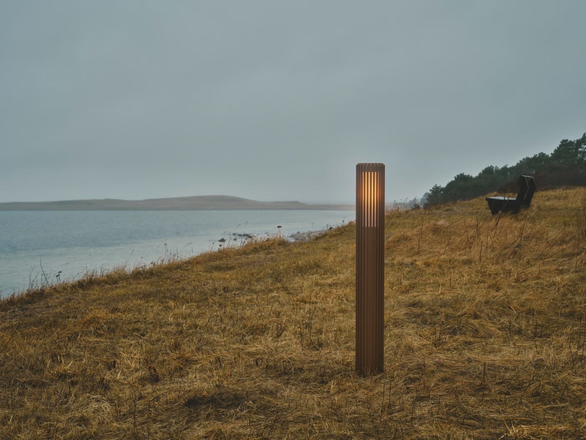 Nordlux Buitenlamp Aludra seaside paal H 95 cm bruin metallic