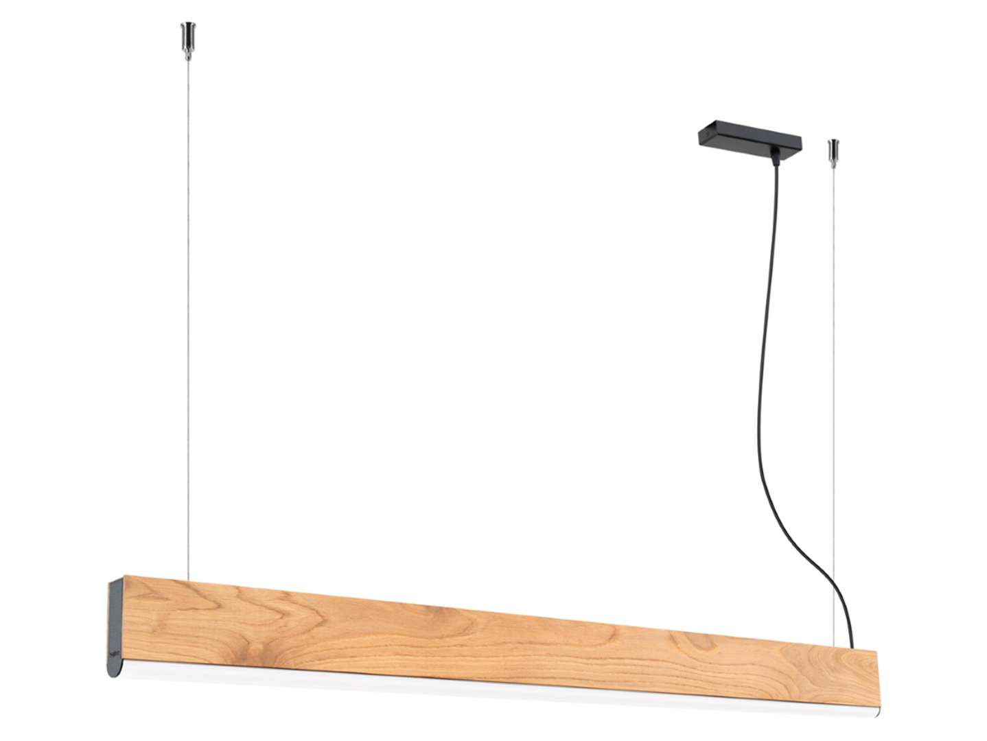 Lampa wisząca Lykke LED 3000K drewniana brązowa