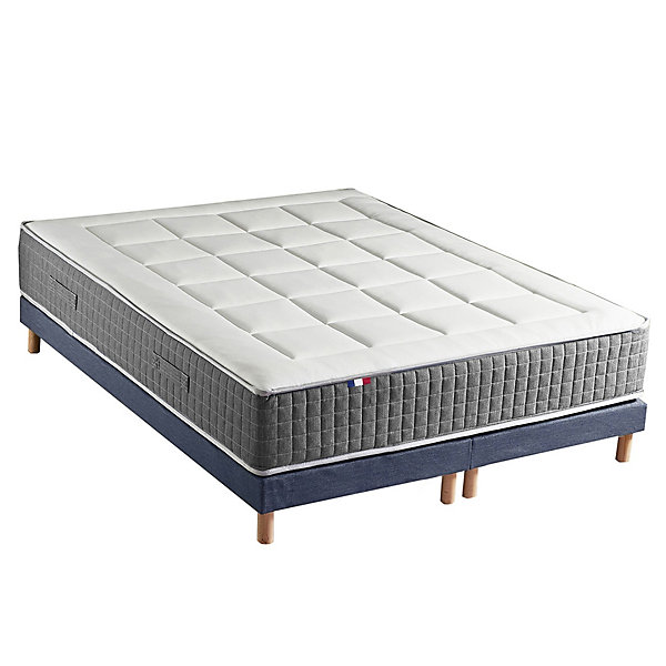 Ensemble matelas ressort 7 zones et sommier 2x90x200