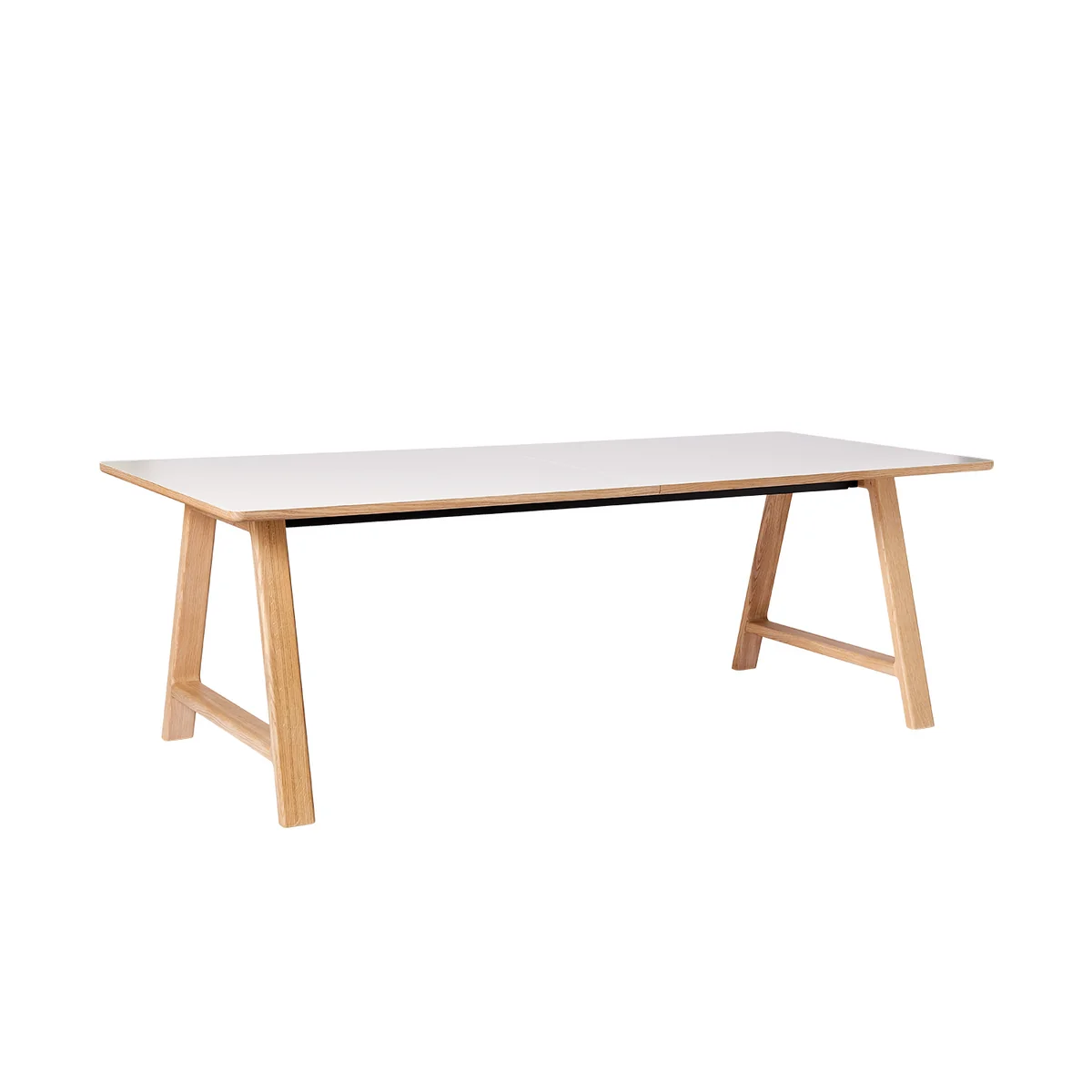 Andersen Furniture - T11 Esstisch, 220 x 95 cm, kristallweiß / Eiche weiß pigmentiert