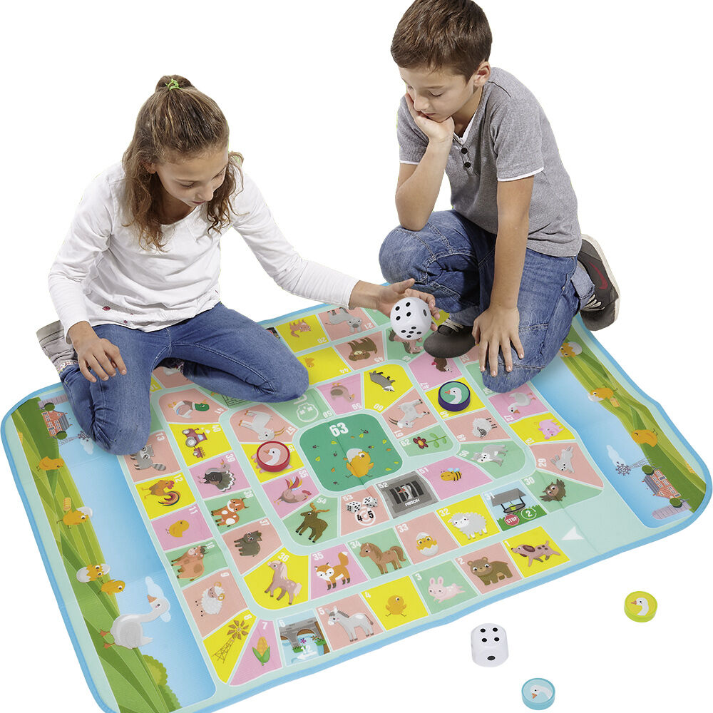 Tapis jeu de l'oie XL avec pions et dés 130x93cm