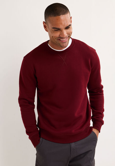Mens Red Cotton Rich Sweatshirt
