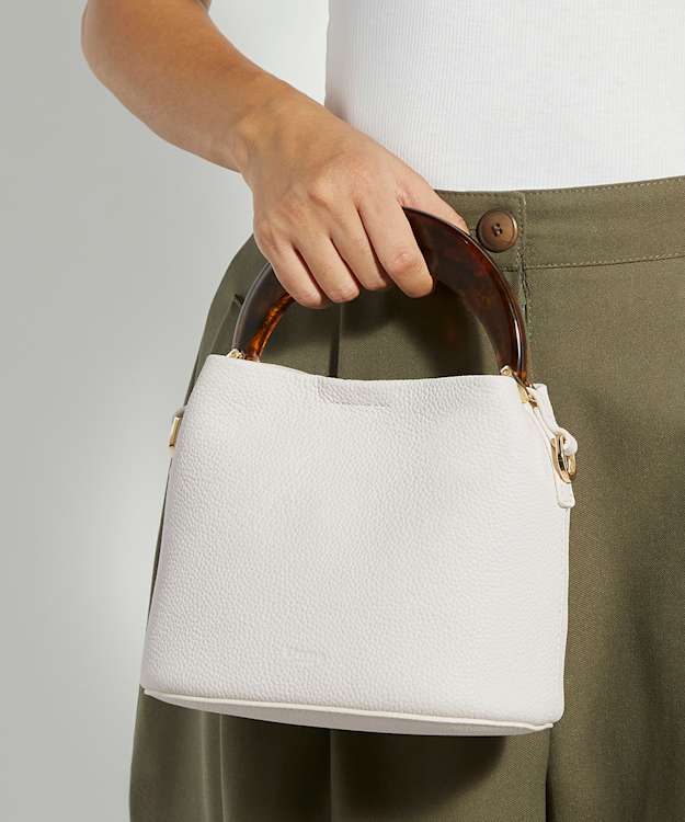 Dharla White - Resin Handle Mini Tote Bag