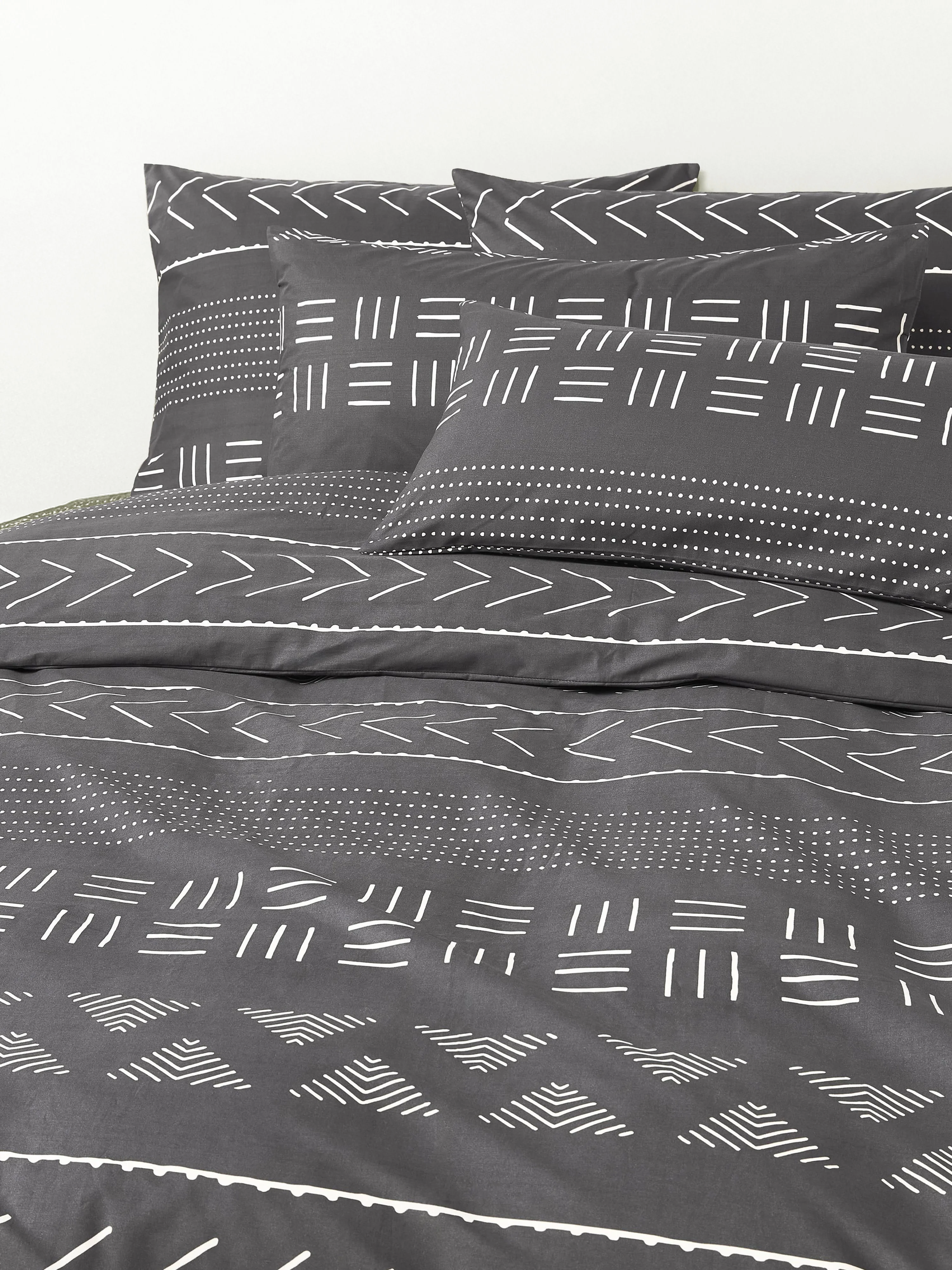 Baumwollperkal-Bettdeckenbezug Kohana mit Boho-Muster