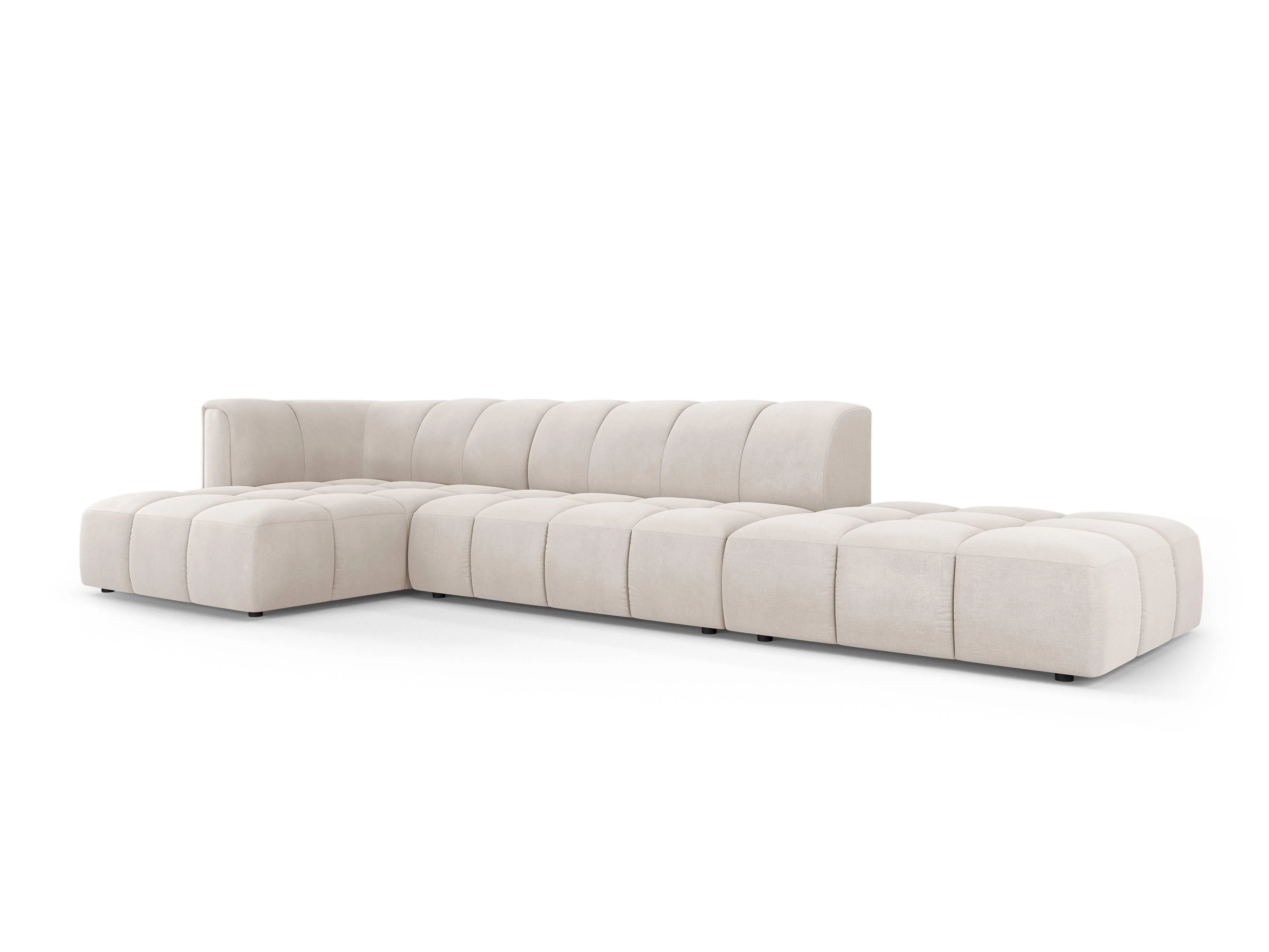 Hoekbank Francesca chenille links 5-zits