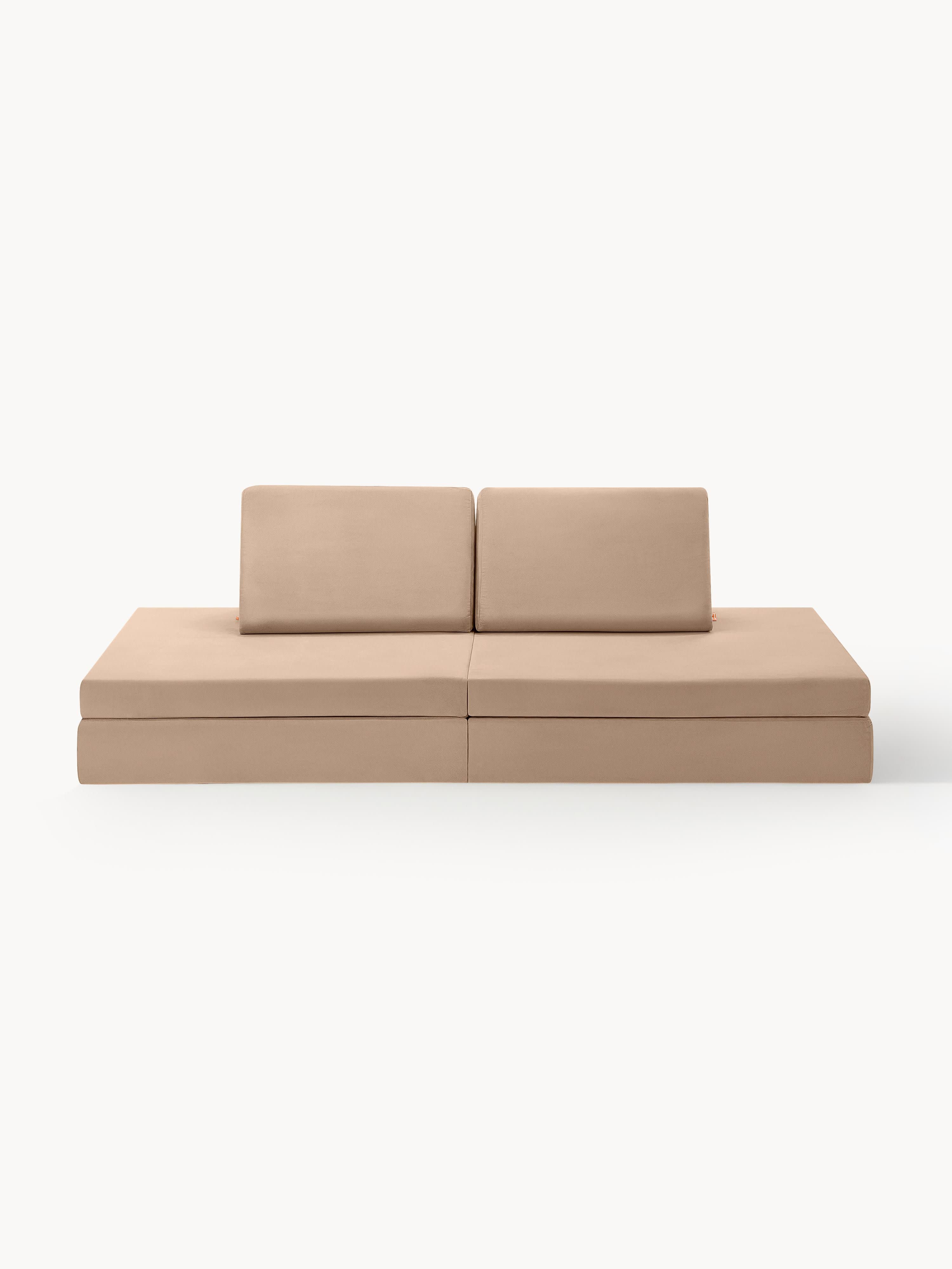 Modulares Samt-Spielsofa Mila, handgefertigt