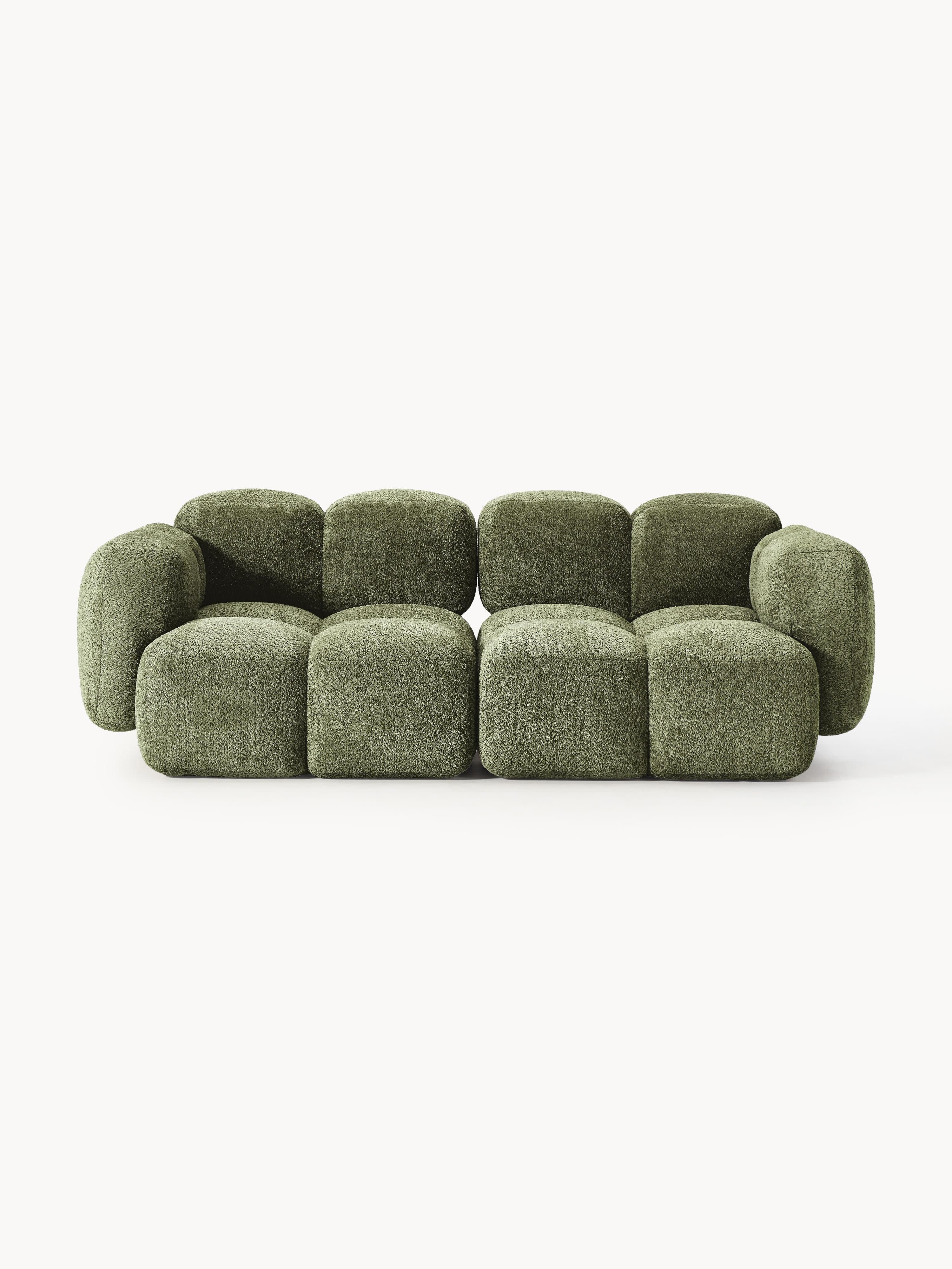 Modulares Sofa Tayla (3-Sitzer) aus Teddy-Bouclé
