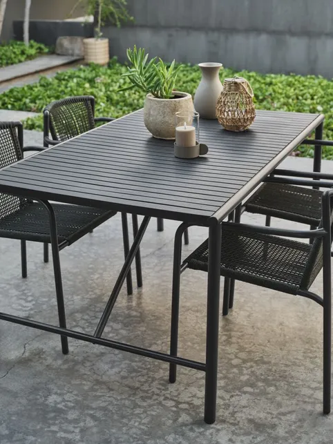 Havebord VIERLI B90xL149 sort