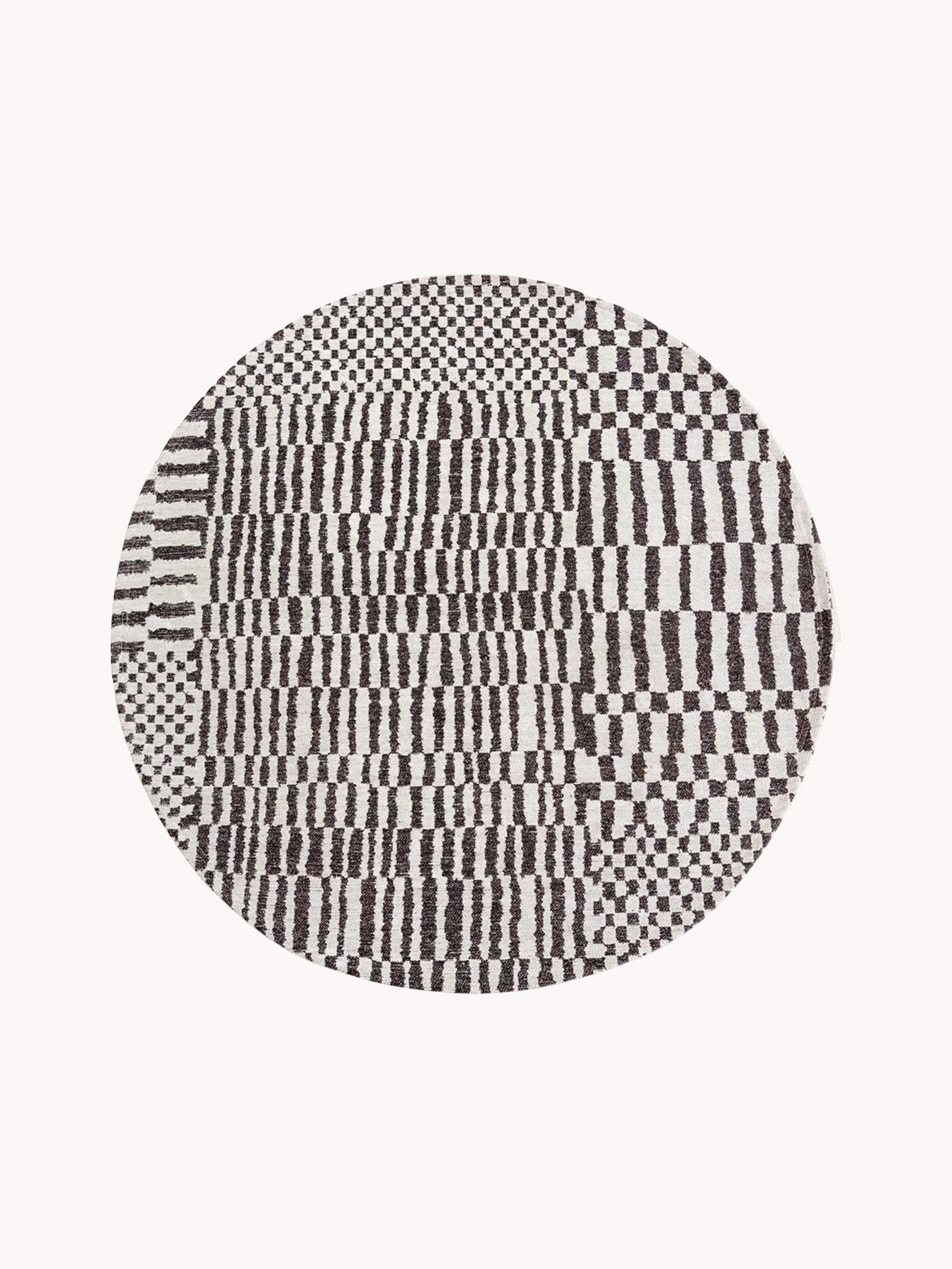 Waschbarer Runder Indoor & Outdoor-Jacquard-Teppich Berber