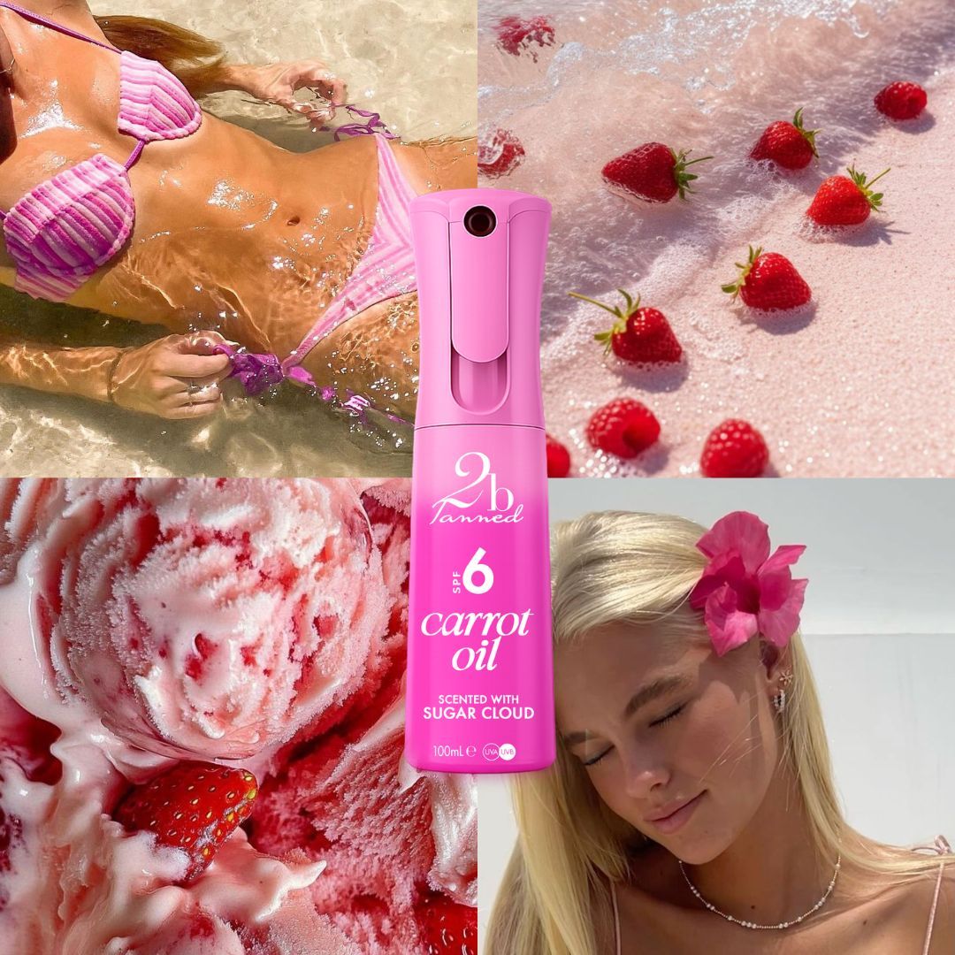 2bTanned SPF6 Carrot Tanning Oil Flairosol - Sugar Cloud